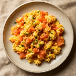 Smoked Salmon Scramble with Chives