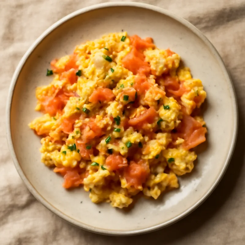 Smoked Salmon Scramble with Chives