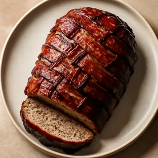 Bacon-Wrapped Smoked Meatloaf