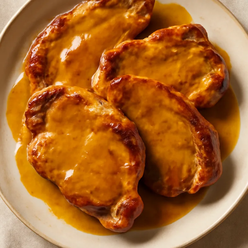 Pork Steaks in South Carolina Mustard Sauce