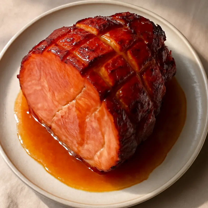 Smoked Ham with Bourbon Peach Glaze