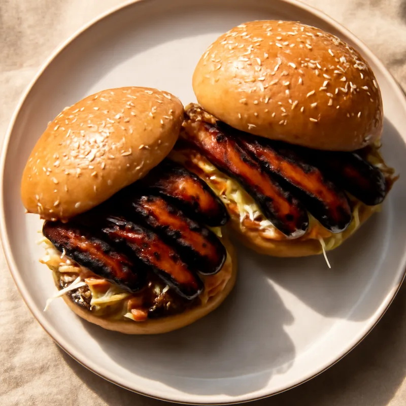 Smoked Portobello Barbecue Sandwiches