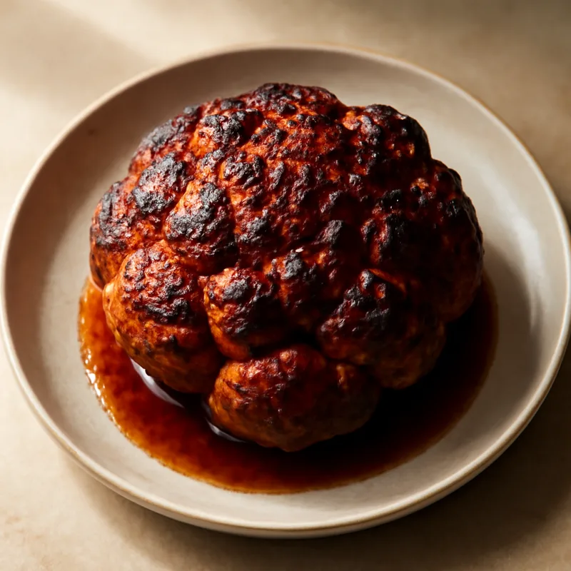 Smoked Whole Cauliflower with Kansas City Glaze