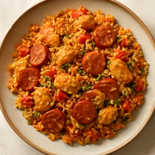 Chicken and Sausage Jambalaya Big Batch