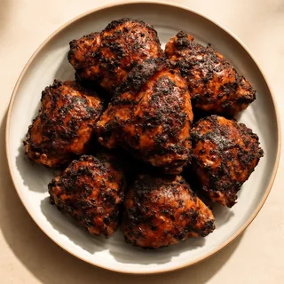 Batch Jamaican Jerk Chicken Thighs