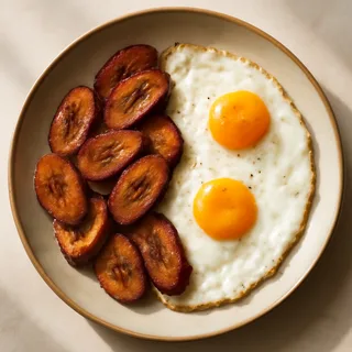 Caribbean Fried Plantain with Eggs