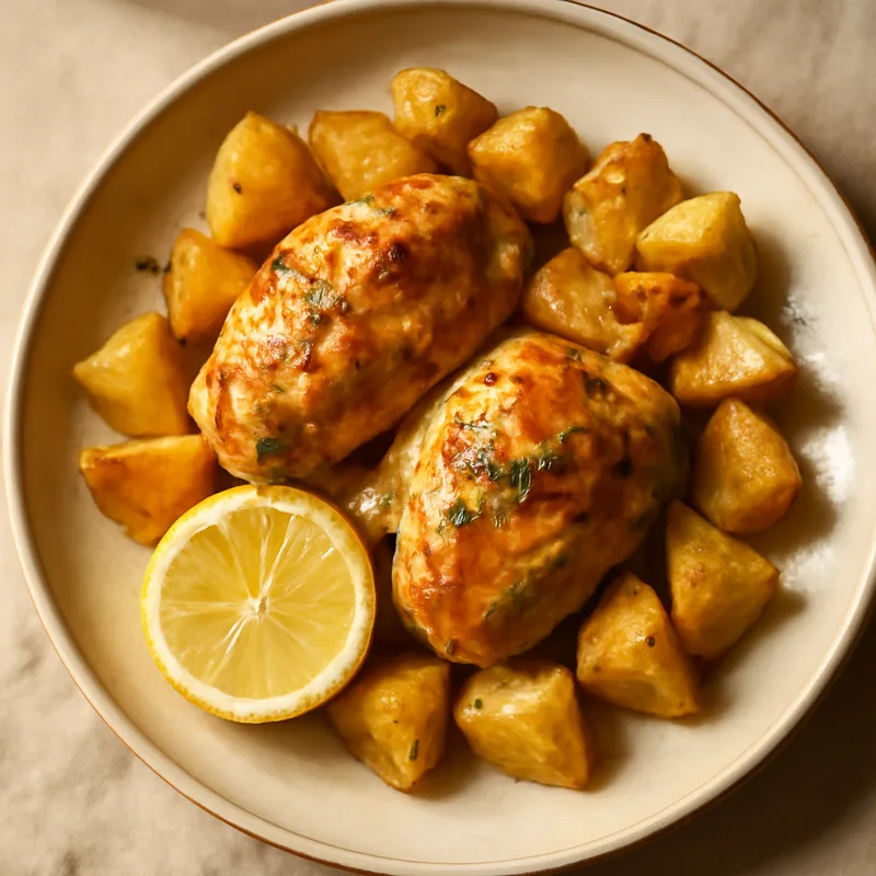 Batch Kotopoulo Lemonato with Potatoes