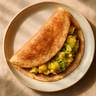 Masala Dosa with Potato Filling