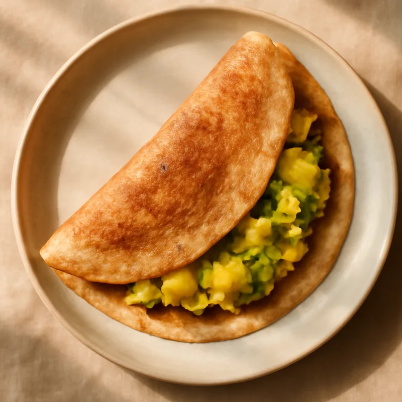 Masala Dosa with Potato Filling