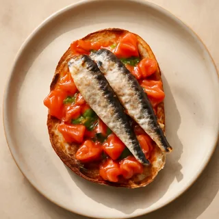 Sardine and Tomato Bruschetta