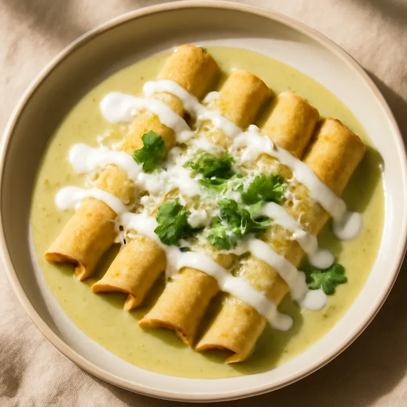 Enchiladas Suizas con Crema