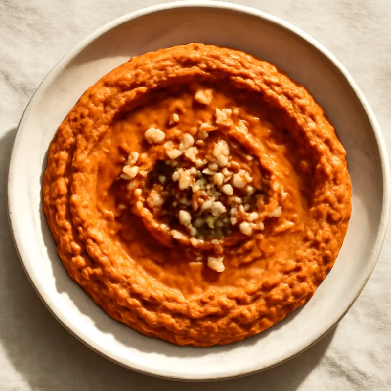 Muhammara Red Pepper Walnut Dip Plate