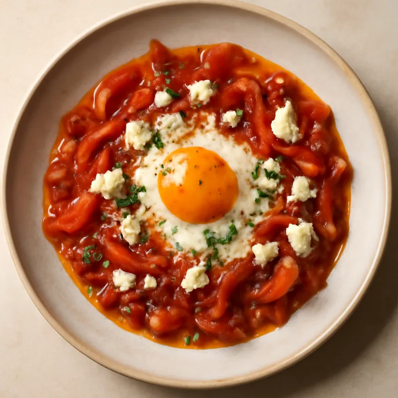 Shakshuka with Feta and Peppers