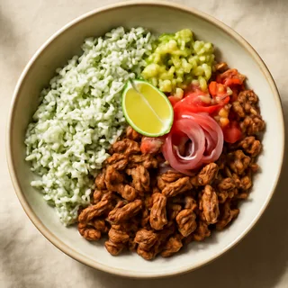 Carnitas Burrito Bowl with Cilantro Rice