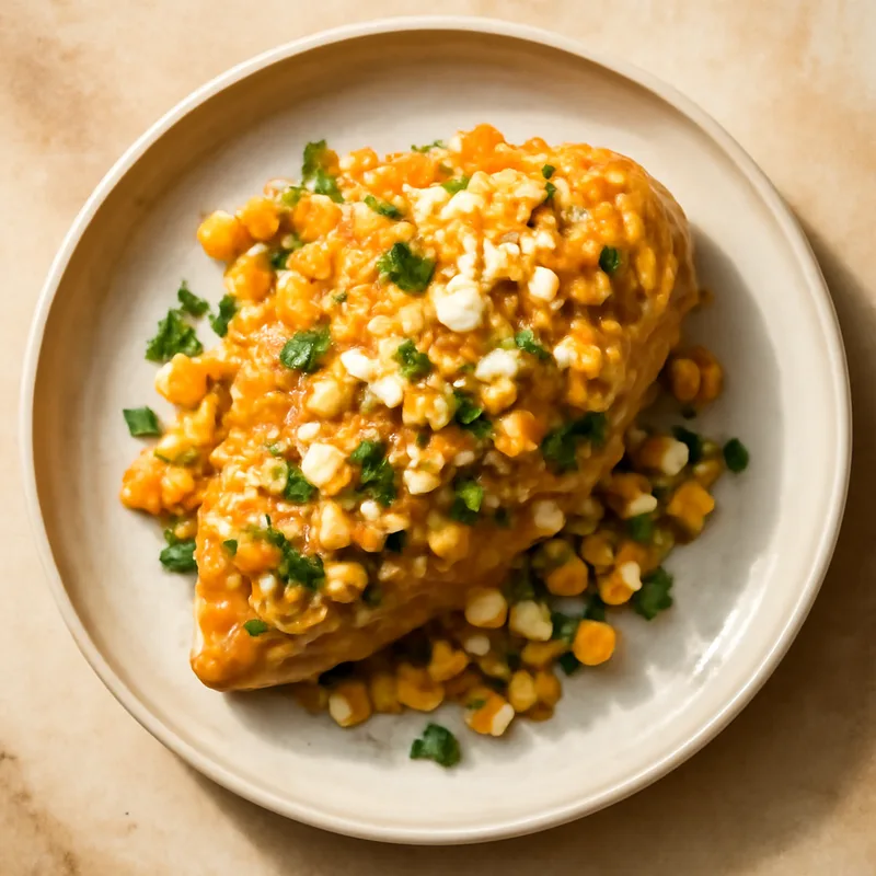 Elote-Style Street Corn Chicken Bake