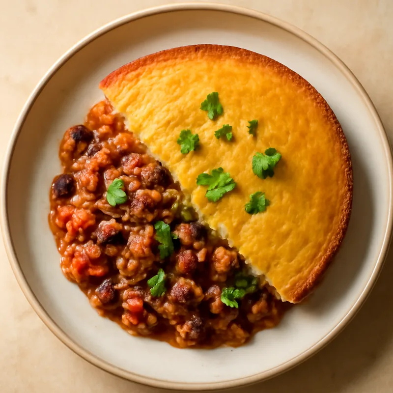 Tamale Pie with Cornbread Crust