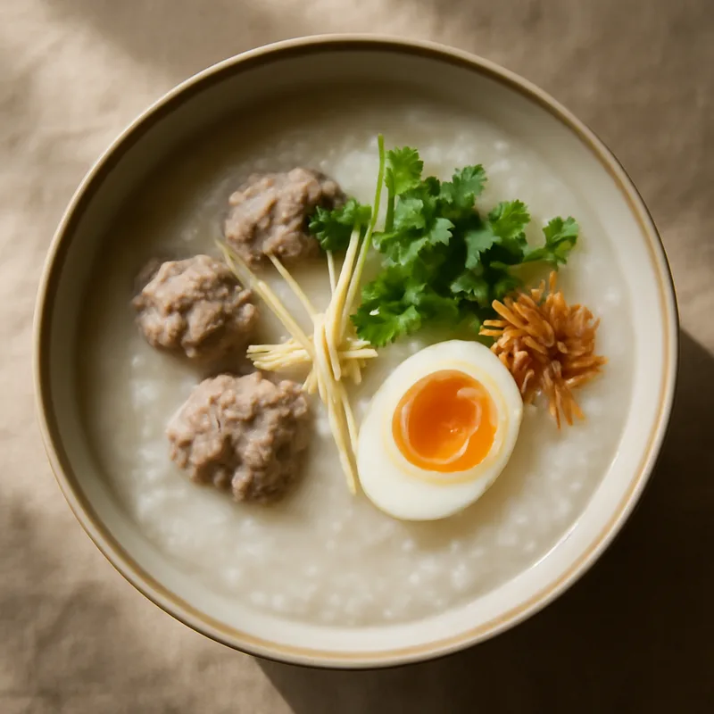 Jok Moo (Thai Pork Rice Porridge)
