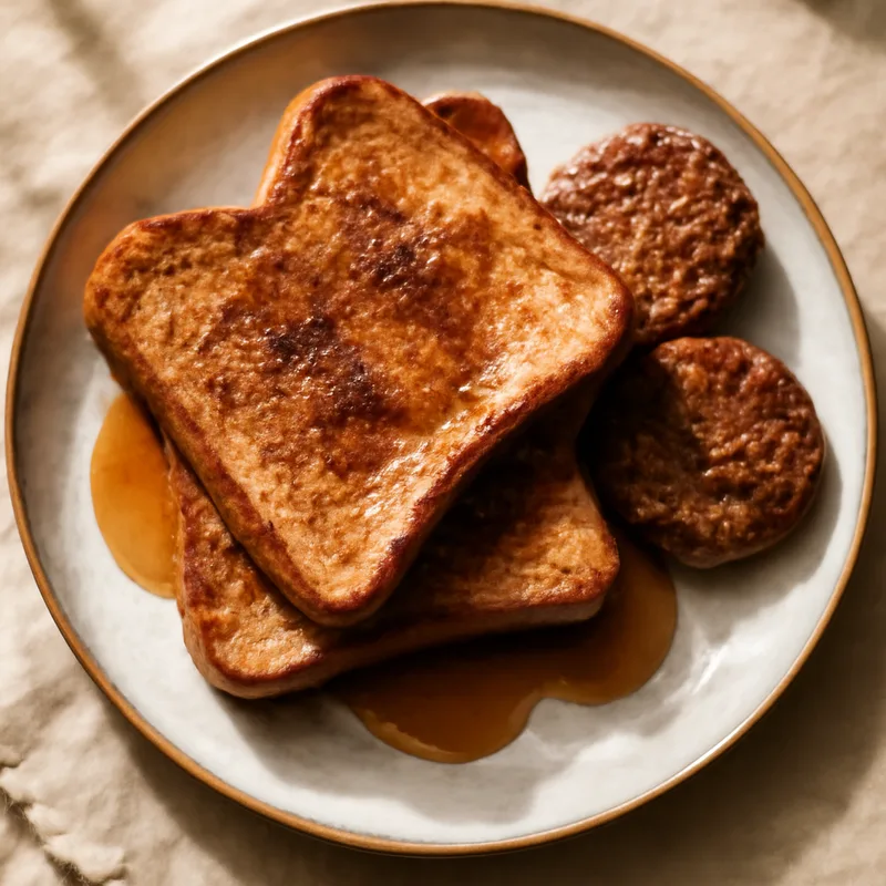 Cinnamon French Toast With Maple Sausage Patties