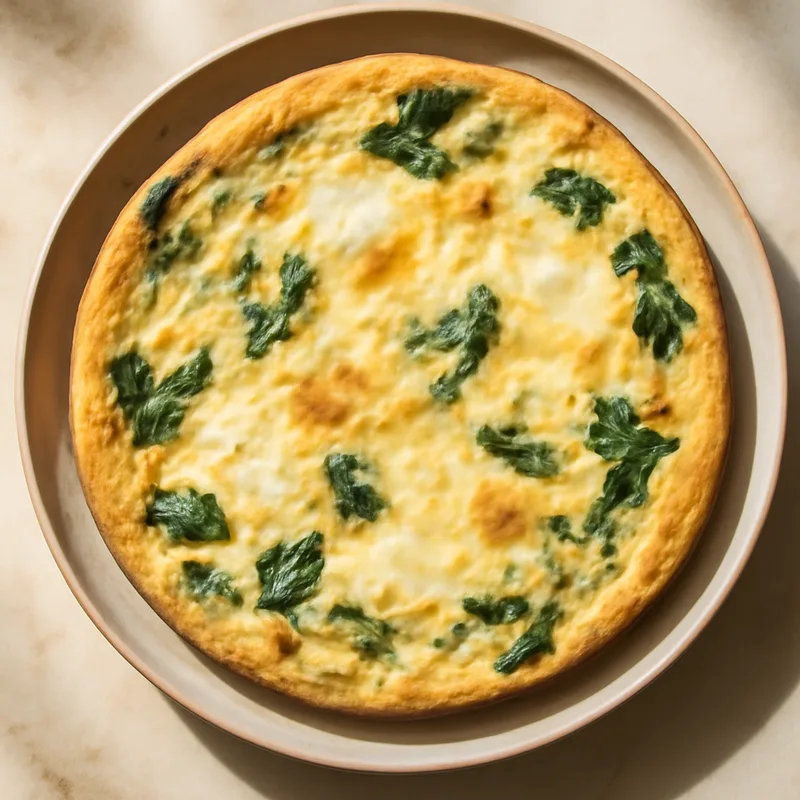 Four-Cheese Frittata With Spinach And Heavy Cream