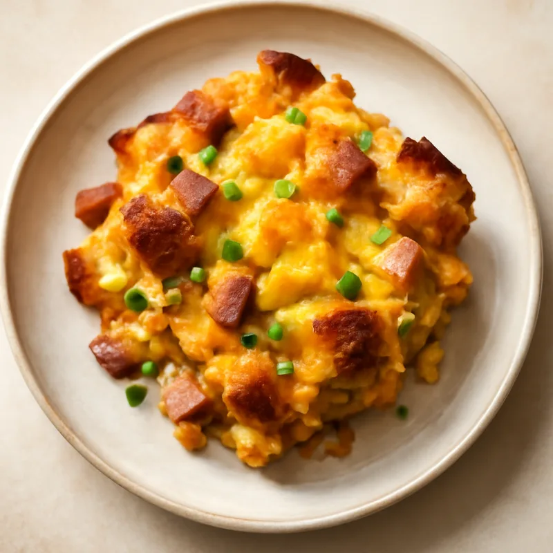 Ham And Cheddar Breakfast Strata