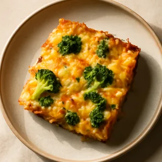Hash Brown And Broccoli Cheddar Breakfast Bake