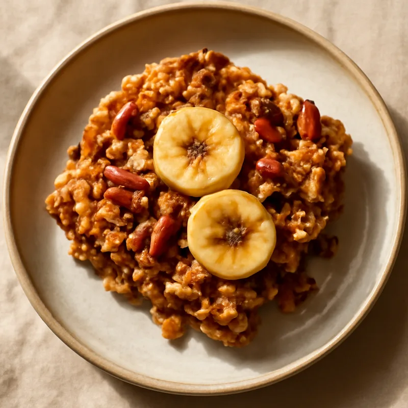 Maple Pecan Baked Oatmeal With Bananas