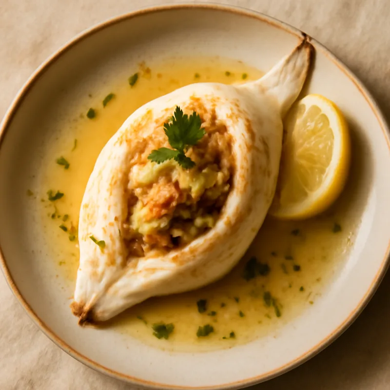 Baked Stuffed Flounder With Crab And Lemon Butter
