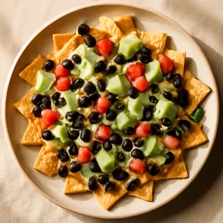 Black Bean Nachos With Melted Jack And Avocado
