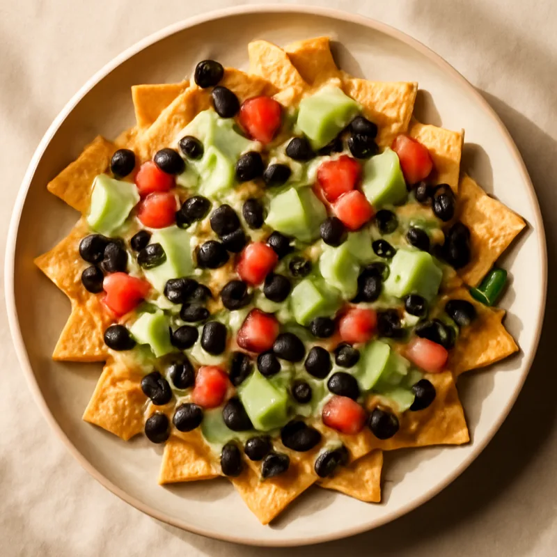 Black Bean Nachos With Melted Jack And Avocado