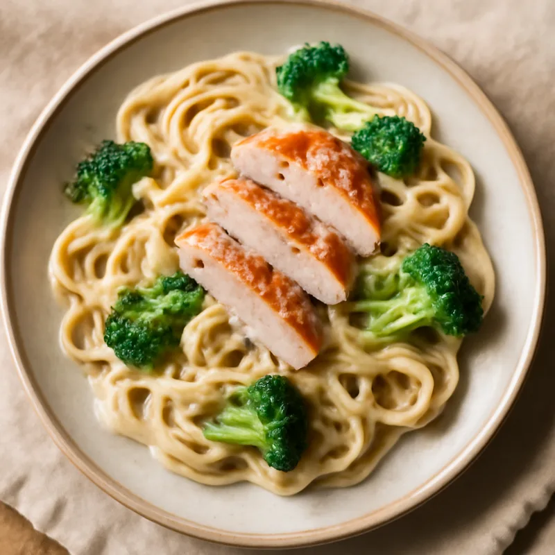 Chicken Alfredo Skillet With Fettuccine And Broccoli