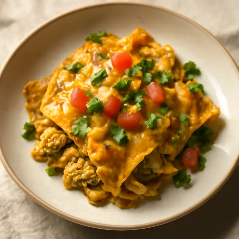 Chicken Enchilada Bake With Green Chiles