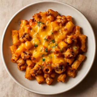 Ground Turkey And Cheddar Pasta Bake
