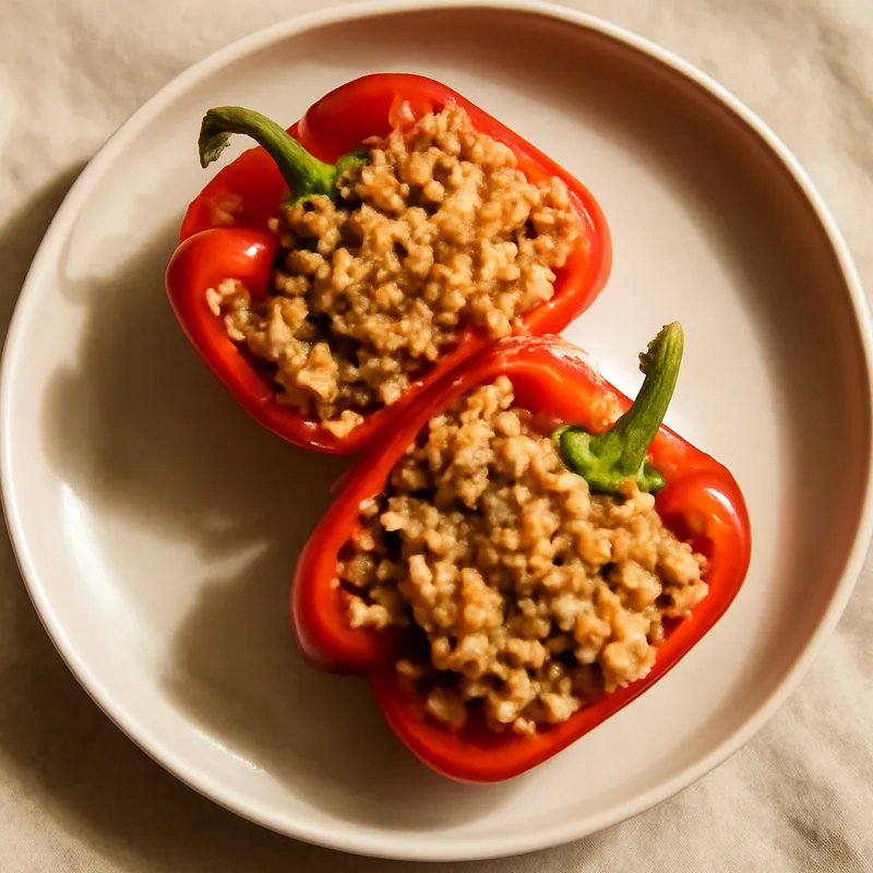 Ground Turkey Stuffed Peppers With Rice