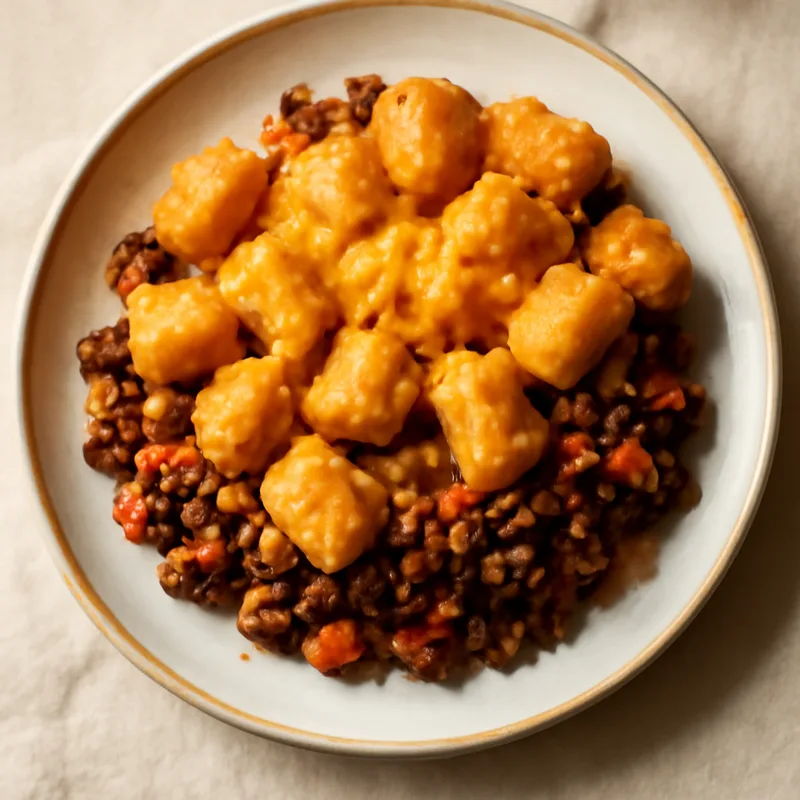 Hamburger Hot Dish With Tater Tots