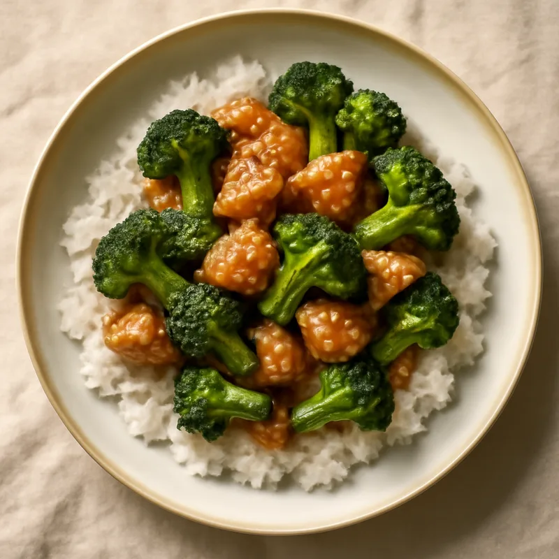 Honey Garlic Chicken Stir-Fry With Broccoli And Rice