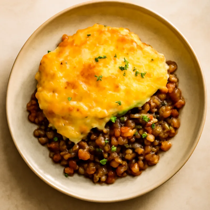 Lentil Shepherd's Pie With Cheddar Mash