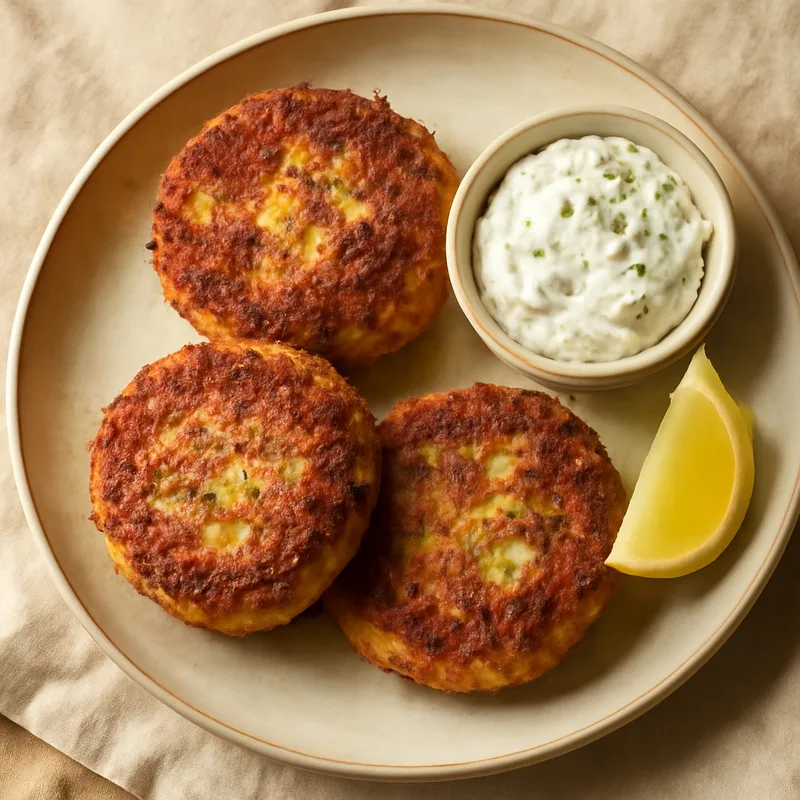 Pan-Fried Crab Cakes With Lemon-Dill Tartar Sauce
