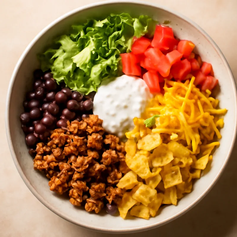 Ranch Turkey Taco Salad Bowls With Crushed Chips
