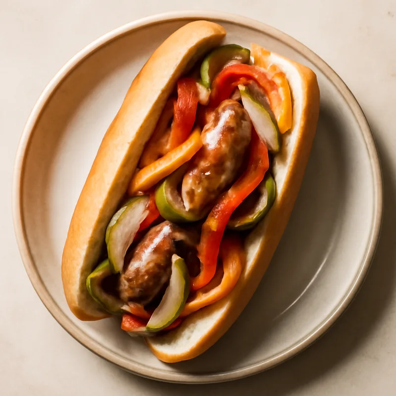 Sausage, Onion And Pepper Hoagies