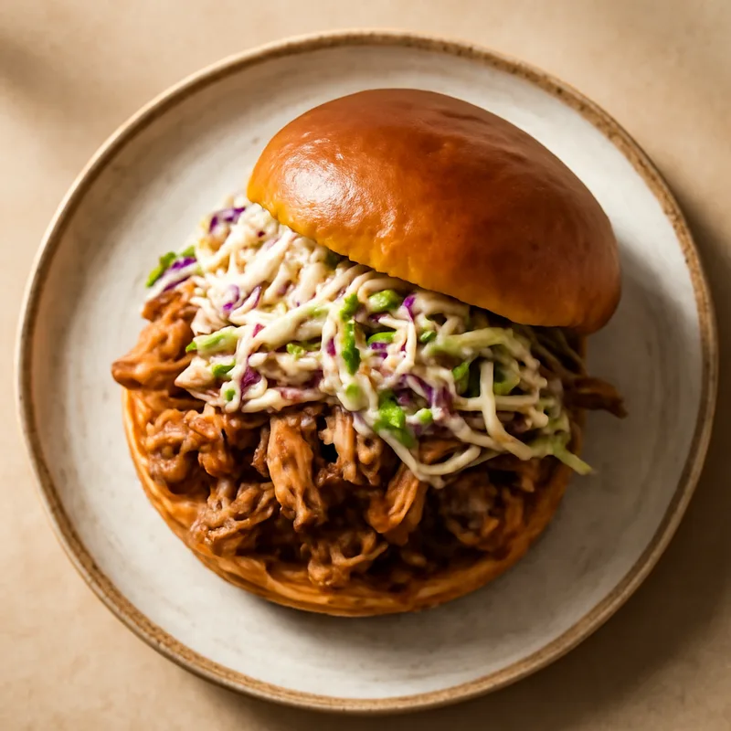 Slow-Roasted Pulled Pork Sandwiches With Buttermilk Slaw