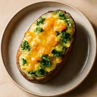 Twice-Baked Potatoes With Broccoli And Sharp Cheddar