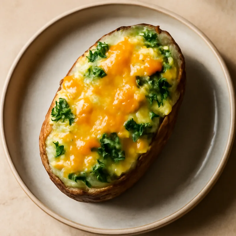 Twice-Baked Potatoes With Broccoli And Sharp Cheddar
