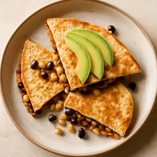 Black Bean And Corn Quesadillas With Cheddar And Avocado