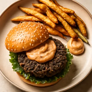 Black Bean Burgers With Chipotle Mayo And Oven Fries