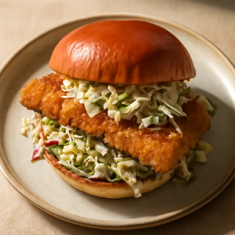 Crispy Fish Sandwiches With Tartar Slaw