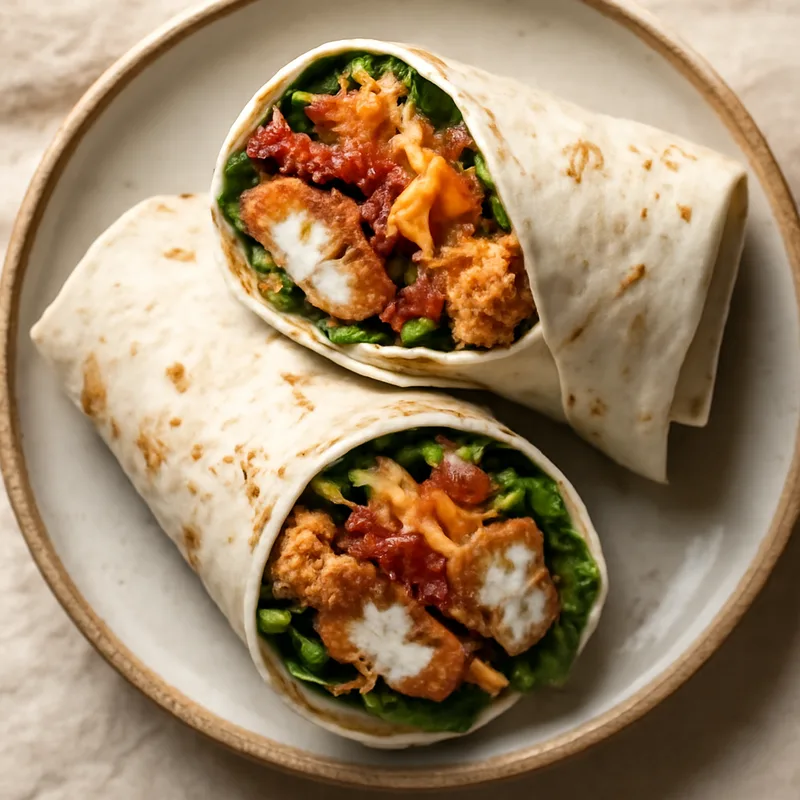 Crunchy Chicken Ranch Wraps With Bacon And Cheddar