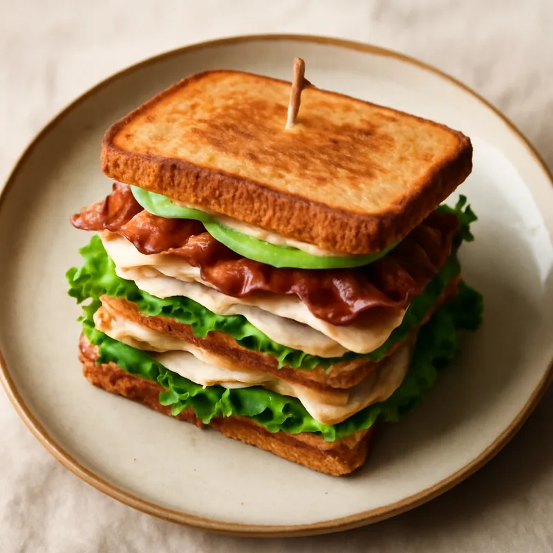 Double-Decker Turkey Club With Bacon And Avocado