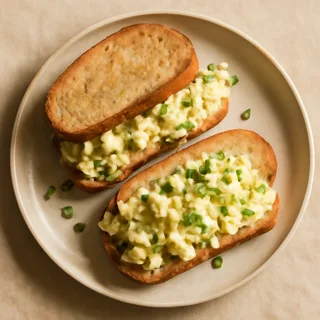 Egg Salad Sandwiches With Celery And Fresh Chives