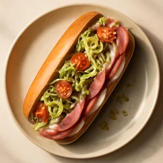 Italian Deli Sub With Provolone And Oregano Oil