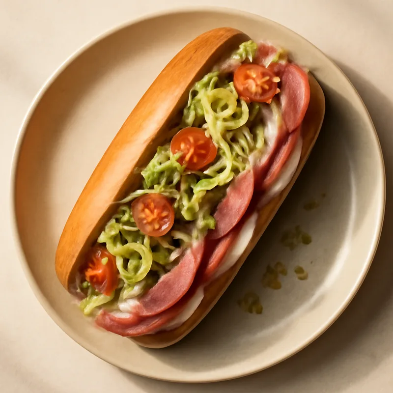 Italian Deli Sub With Provolone And Oregano Oil